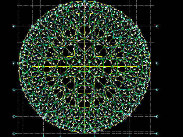 安达明光正元广场圆形网架