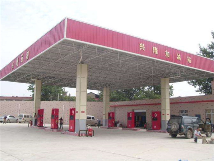 安达加油站钢结构网架案例9