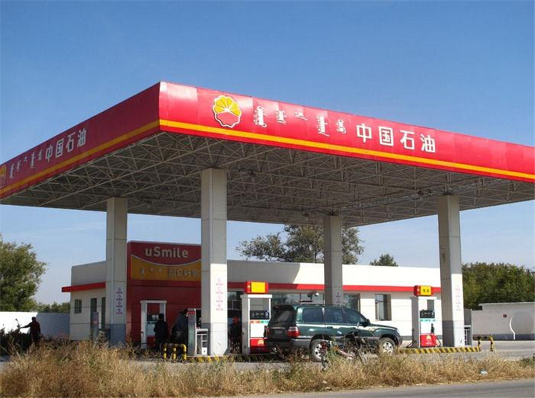 安达加油站钢结构网架案例1